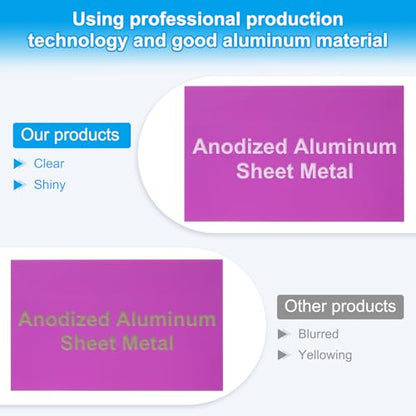 5x8 Inch Anodized Aluminum Sheet Metal (15 Count)