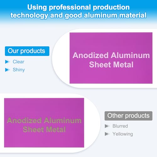 6x10 Inch Anodized Aluminum Sheet Metal (3 Count)