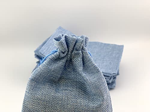Pack of 25 Burlap Gift Bags with Drawstring Linen Jewelry Pouches Wedding Hessian Jute Bags for Birthday and Treat Pouches Party Wedding Favors Gift