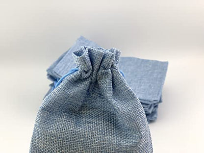 Pack of 25 Burlap Gift Bags with Drawstring Linen Jewelry Pouches Wedding Hessian Jute Bags for Birthday and Treat Pouches Party Wedding Favors Gift