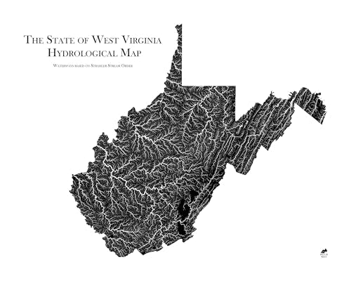 Hydrological River Map of West Virginia