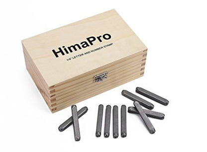Letter and Number Stamp Set 36pcs 40Cr Alloy Steel Metal Stamp Number & Letter Punch Set in a Wooden case (36 Count)