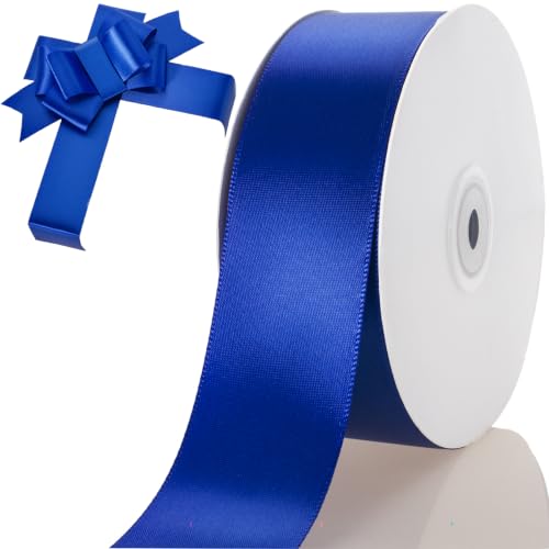 1-1/2 Inch Blue Ribbon 50Yards – Perfect for Gift Wrapping