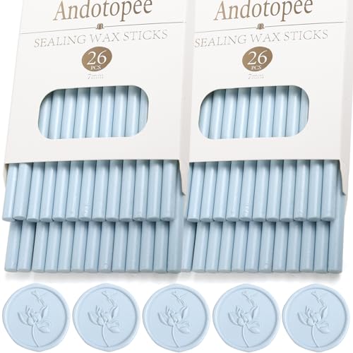 52pcs Pale Blue Sealing Wax Sticks