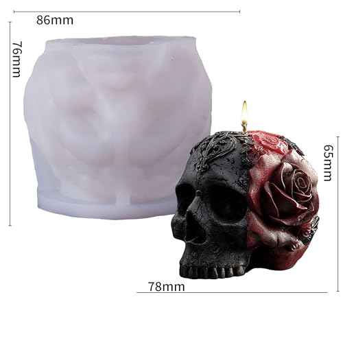 Halloween Skull Hand Ghost Cylinder Molds Silicone Wave Spiral Candle Mold