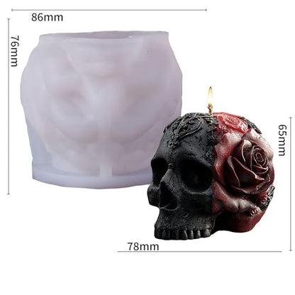 Halloween Skull Hand Ghost Cylinder Molds Silicone Wave Spiral Candle Mold