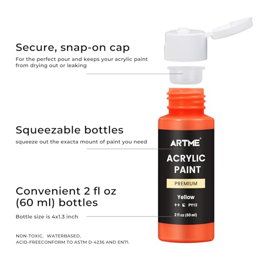 Acrylic Paint Set (120 Fl Oz)