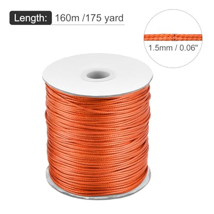 Waxed Cord 1.5mm Waxed Polyester Cord 175 Yard Wax String for Bracelet Making