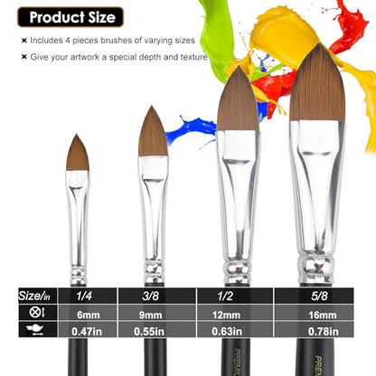 Cat Tongue Watercolor Brush Set (4 Count)