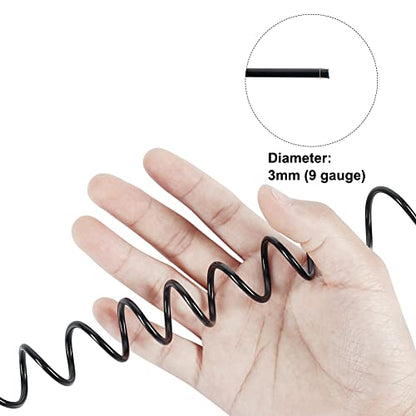 50ft 9 Gauge 3mm Aluminum Wire Black Bendable for Sculpting