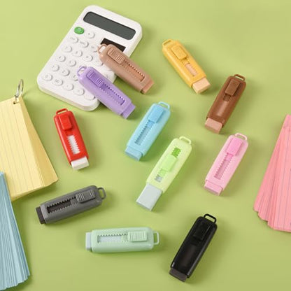 24 Pcs Cute Retractable Eraser for Pencils Cute School Supplies Kawaii Erasers for Kids Fun Cartoon Erasers Back to School Supplies Kid Party Favors Gift