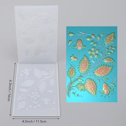 3D Morning Glory Embossing Folders for Card Making