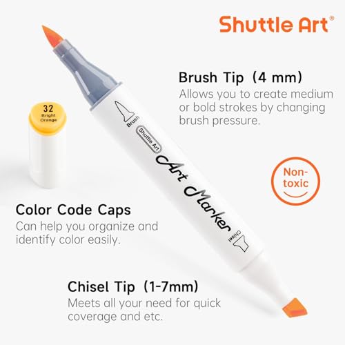 Pastel Alcohol Markers Brush tip (51 Count)
