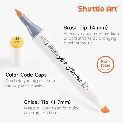Pastel Alcohol Markers Brush tip (51 Count)