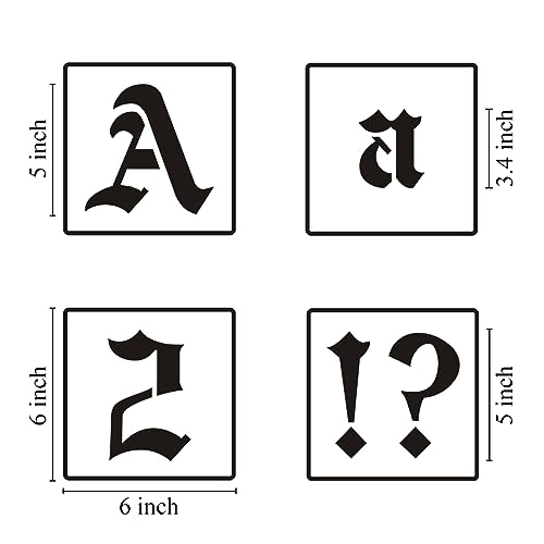 5 Inch Alphabet Letter Stencils for Painting (70 Count)