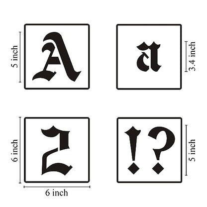 5 Inch Alphabet Letter Stencils for Painting (70 Count)