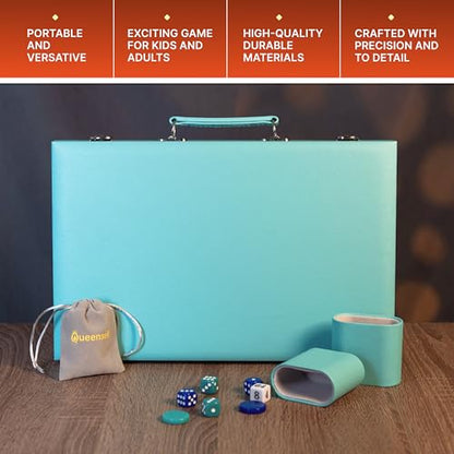Large Turquoise Backgammon Set for Adults