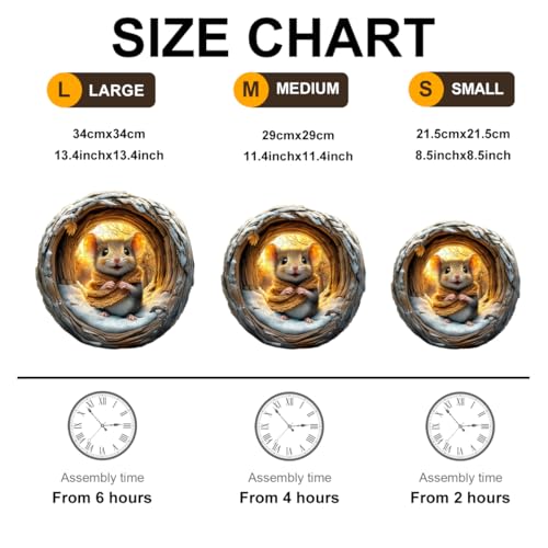 3D Cave Mouse Puzzles Adults Gifts Wooden 300 Pieces 13.4 * 13.4in