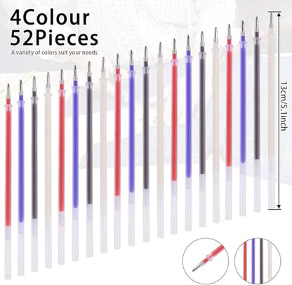 4 Pcs Heat Erasable Pens for Fabric with 28 Refills Marking Pens