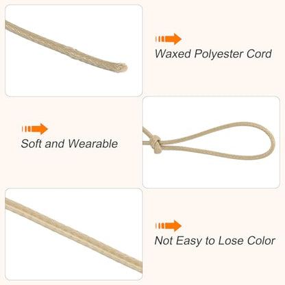 Waxed Cord 2.5mm Waxed Polyester Cord 87 Yard Wax String for Bracelet Making