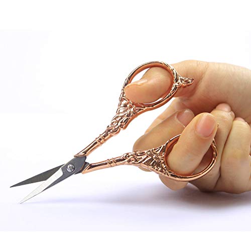 Vintage European Style Scissors Stainless Steel for Cross Stitch Cutting Embroidery Sewing Handcraft Craft Art Work DIY Tool
