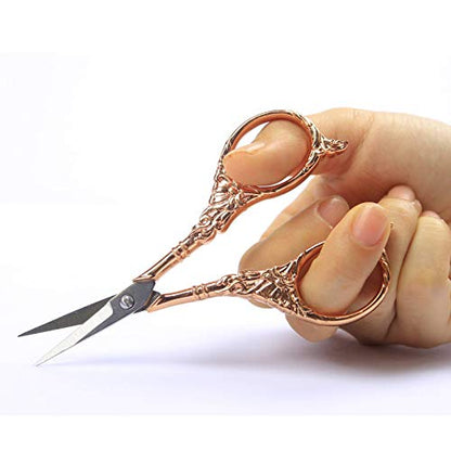 Vintage European Style Scissors Stainless Steel for Cross Stitch Cutting Embroidery Sewing Handcraft Craft Art Work DIY Tool