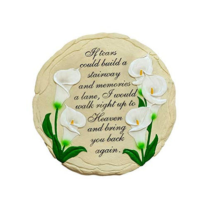 Garden Décor If Tears Could Build A Stairway Memorial Tulips Stepping Stone
