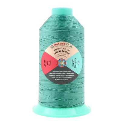 Size 207 630D T210 Aquamarine Bonded Nylon Thread (2400 Foot)