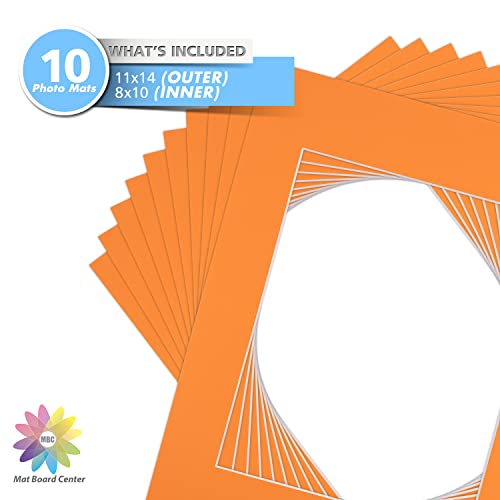 Mat Board Center 10 Pack 11x14 Photo Mats for 8x10 Picture (10 Count)
