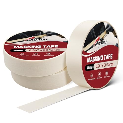 0.94" x 60 Yards Masking Tape 3 Pack (6 Count)