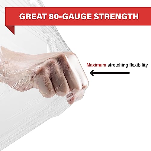 4 Pack Stretch Wrap 18 Inch 80 Gauge Shrink Wrap (1100 Sq Ft)
