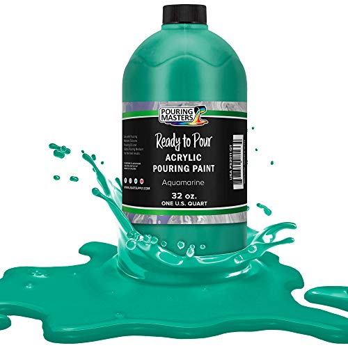 Aquamarine Acrylic Ready to Pour Pouring Paint (32 Fl Oz)