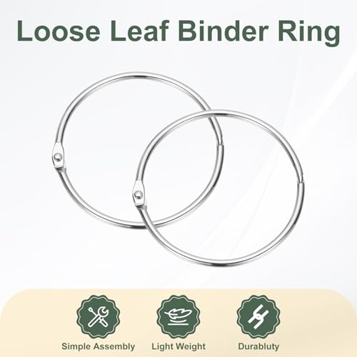 3" x 3.2" Loose Leaf Binder Rings (30 Count)