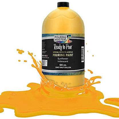 Pouring Masters Sunflower Iridescent Special Effects Acrylic Pouring Paint (64 Fl Oz)
