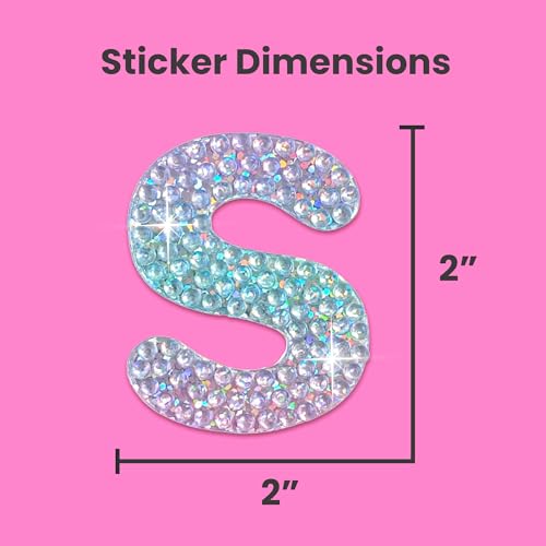 Sparkly Rhinestone Alphabet Letter Sticker S