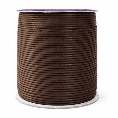 1.5mm Bistre Brown Waxed Cord (327 Foot)