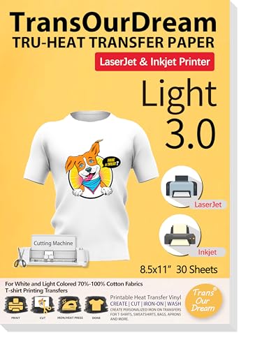 Tru Heat Transfer Paper for Inkjet & Laserjet Printer (20 Ounce)