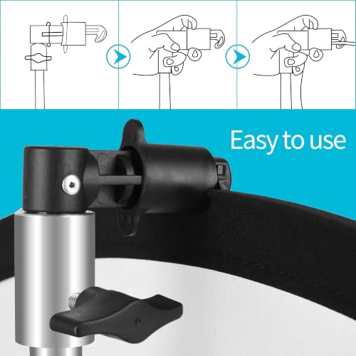 8.5FT Light Stand with Photography Reflector Holder Disc Clip