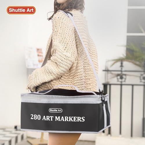 280 Colors Dual Tip Alcohol Based Art Markers (280 Count)