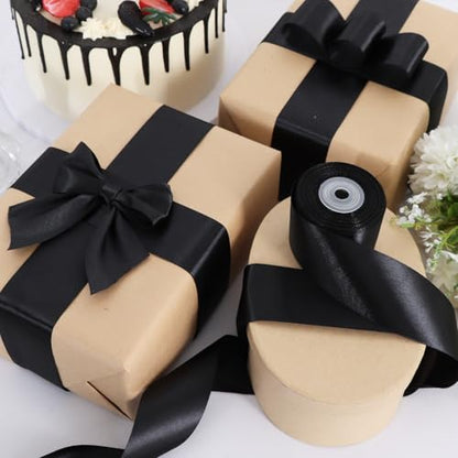 100 Yard Black Satin Ribbon 1