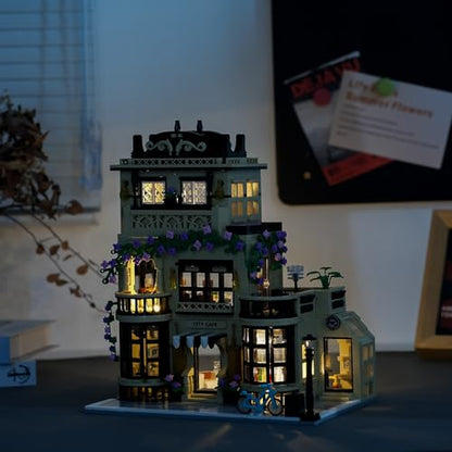 Flowers City Coffee Shop Building Set for Adults