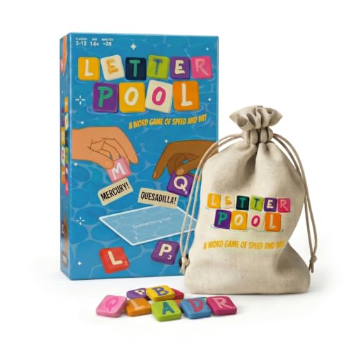 Letterpool: 2-12 Players Board Games for Adults, Family, Teens, Trivia, Word & Card Games Mixture, Fun & Easy to Learn Adult Party Games for Game Night (Packaging May Vary)