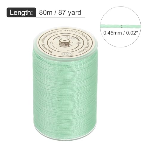 Waxed Cord 0.45mm Waxed Thread 87 Yard Wax String Leather Cord for Bracelet Making
