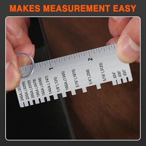 2 PCS Metal Thickness Gauge Portable Steel Thickness Gauge Metal GaugeThickness Tool (2 Count)