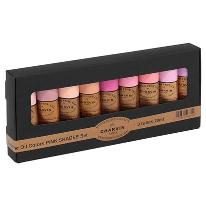 Extra Fine Professional Artist Oil Paint Set of 9 Shades of Pink (6.12 Fl Oz)