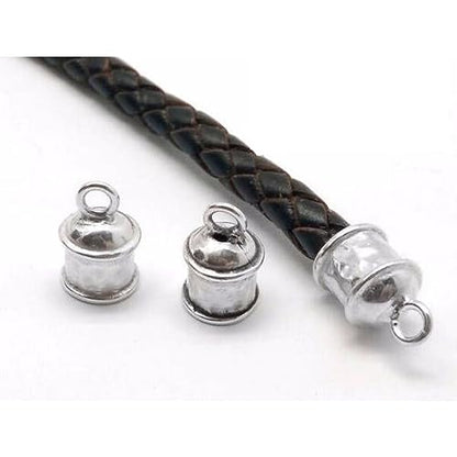 Sterling Silver Leather Cord End Cap (2 Count)