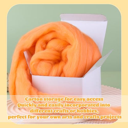 3.53oz Needle Felting Wool Roving Wool for Felting Wool Felting Supplies