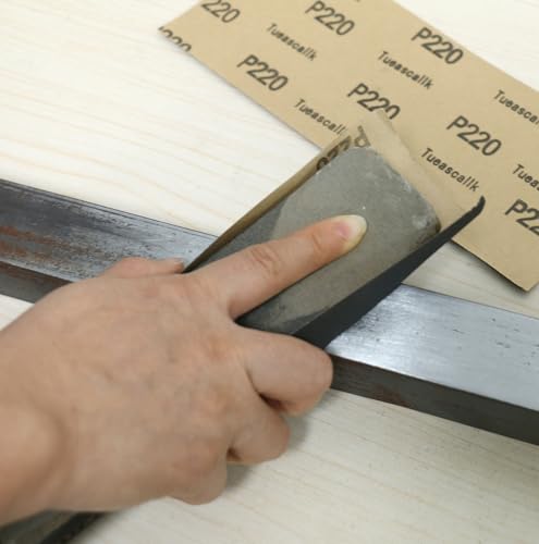 30Pcs 9 x 3.6 Inchs 220 Grit Wet and Dry Handmade Universal Sanding Sheets (30 Count)