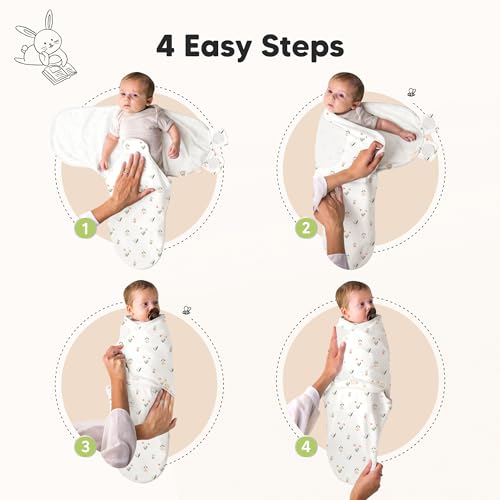 3pk Organic Swaddles for Newborns Girls