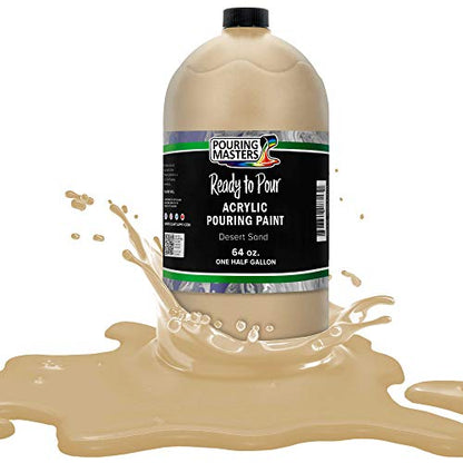 Desert Sand Acrylic Ready to Pour Pouring Paint (64 Fl Oz)